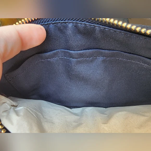 ✨️NWT✨️ Coach Signature Large Wristlet Pouch, Khaki & Midnight, 2020, $128 MSRP - Picture 7 of 7